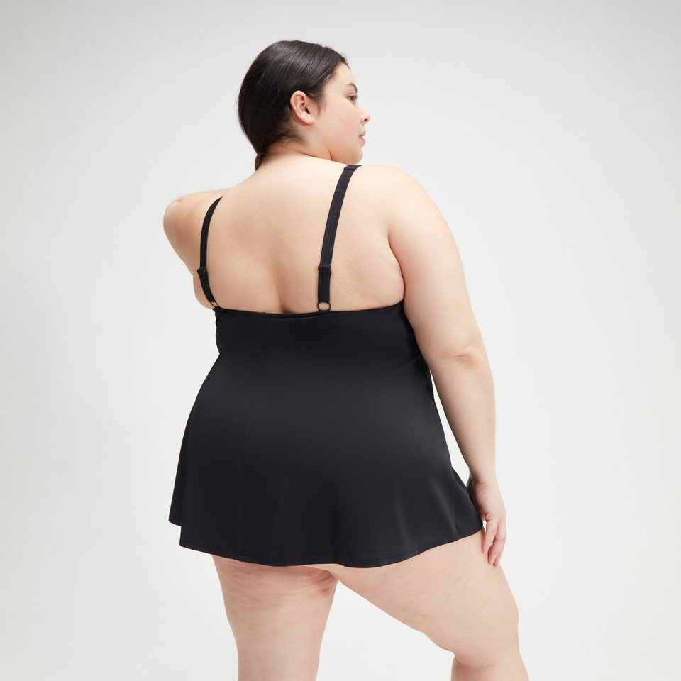 Women's Plus Size Swim Dress Black