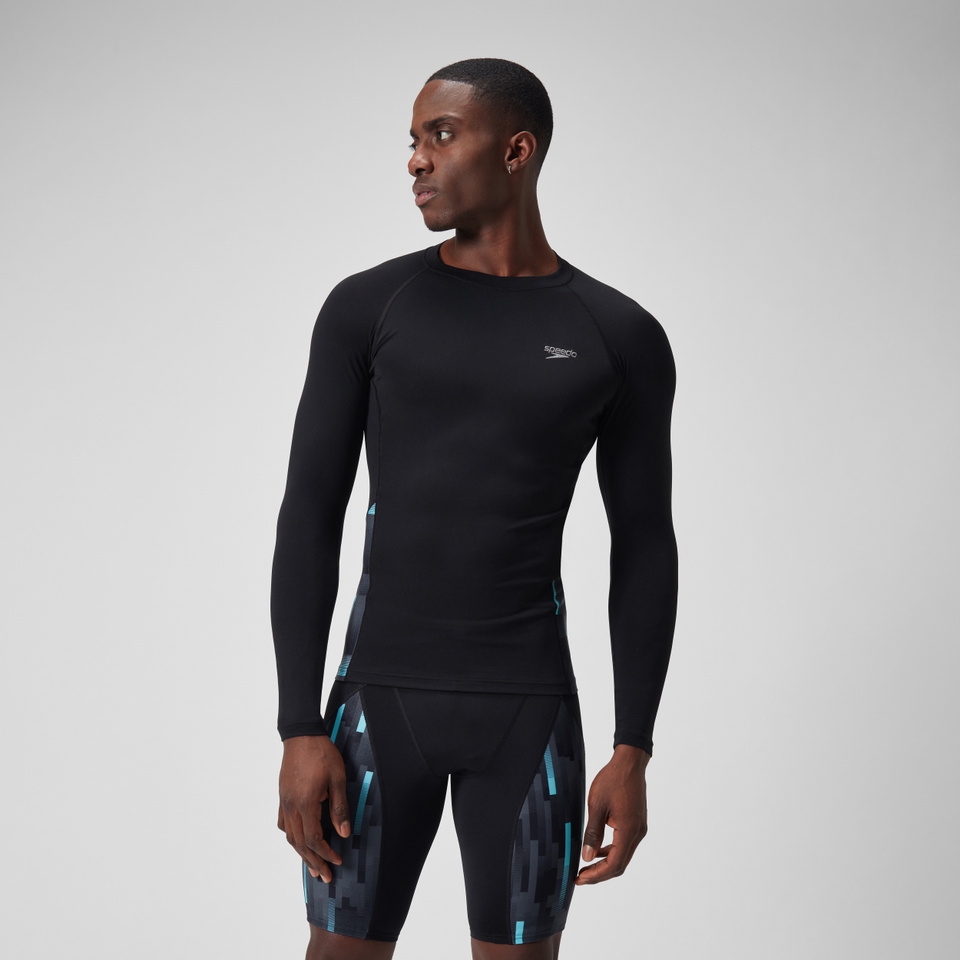 Men's Endurance+ Splice Rash Top Black/Grey