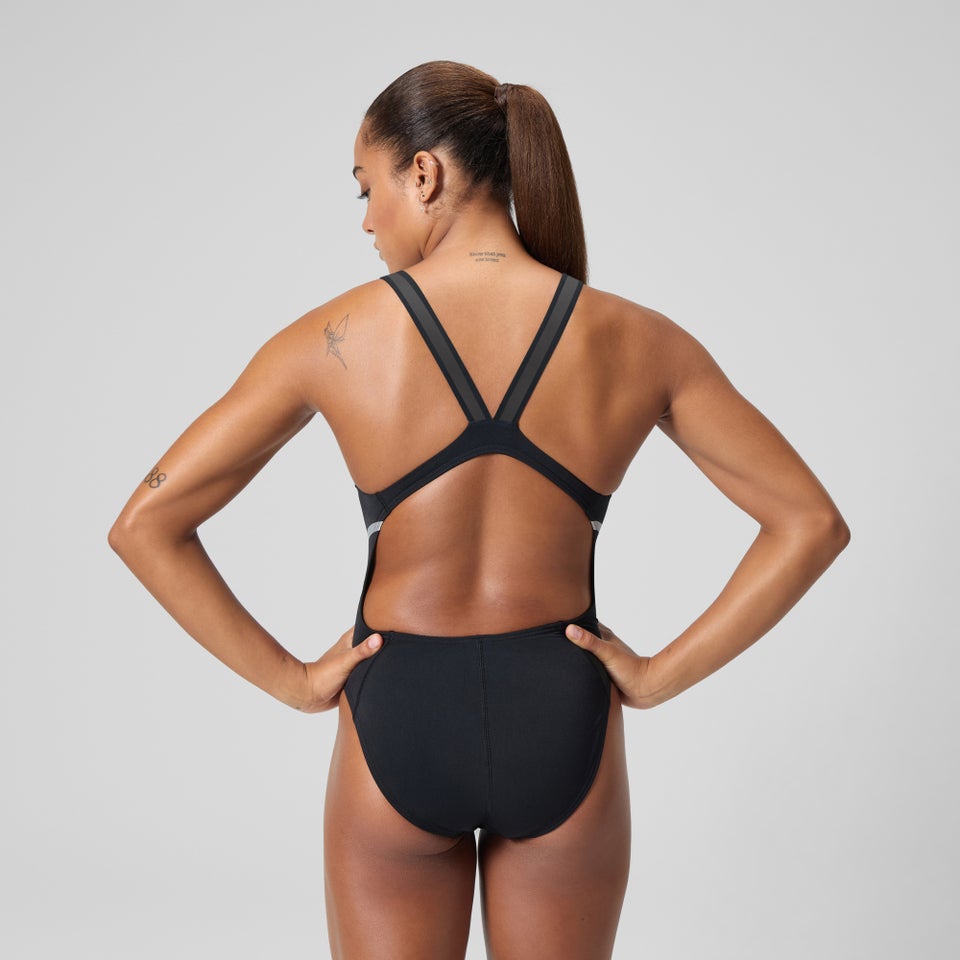 Women's V Class Movement Back Swimsuit Black/Grey