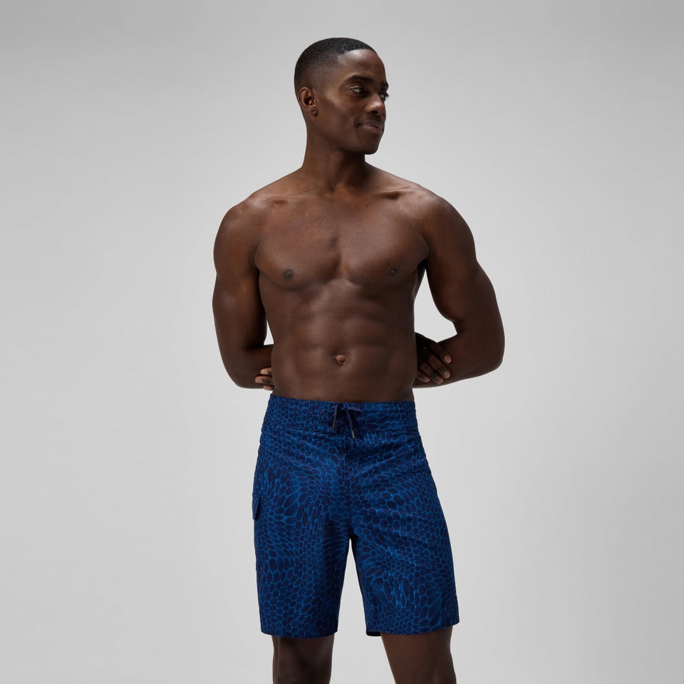 Men's Lookout Printed 45cm Boardshorts Navy/Blue