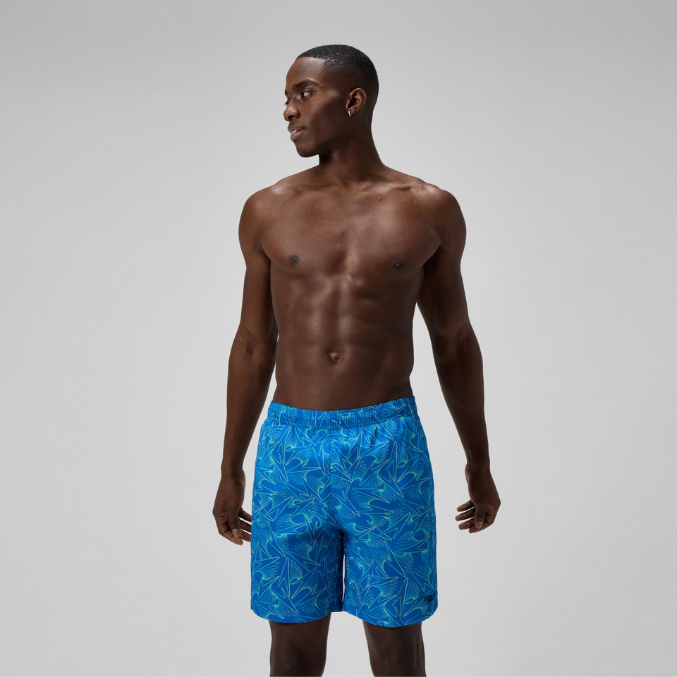 Men's Xpress Lite Allover 45cm Swim Shorts Blue/Green