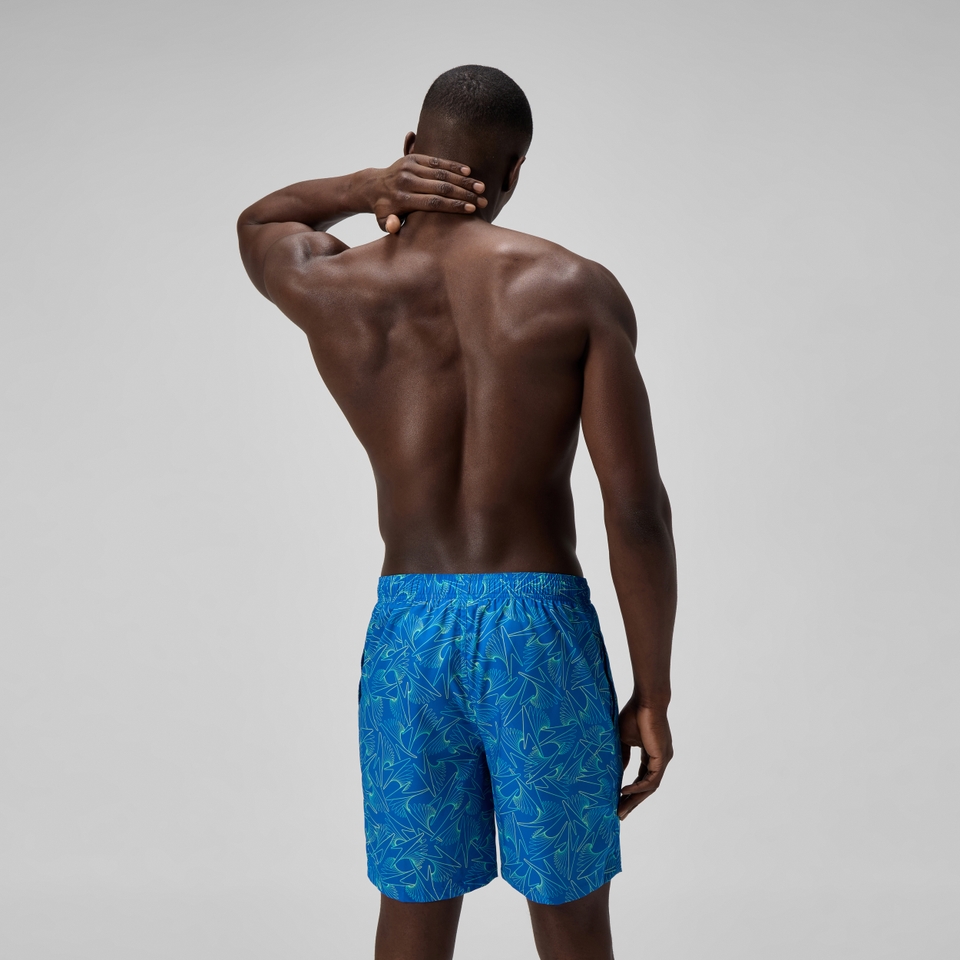 Men's Xpress Lite Allover 45cm Swim Shorts Blue/Green