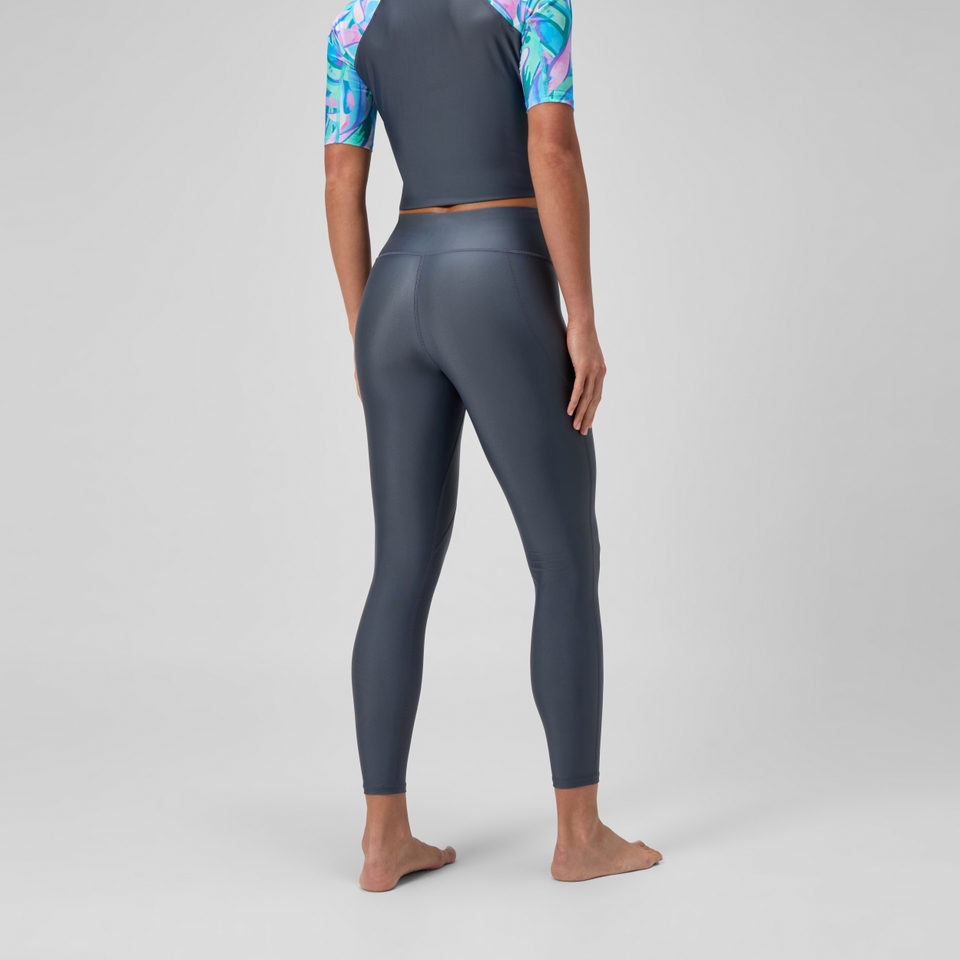 Women's Solid Panel Leggings Grey