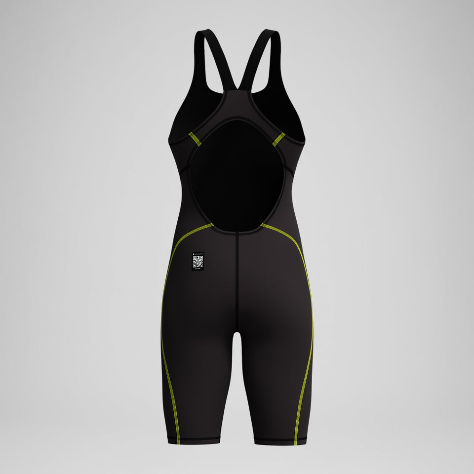 Female Fastskin HyperSpark Openback Kneeskin Black