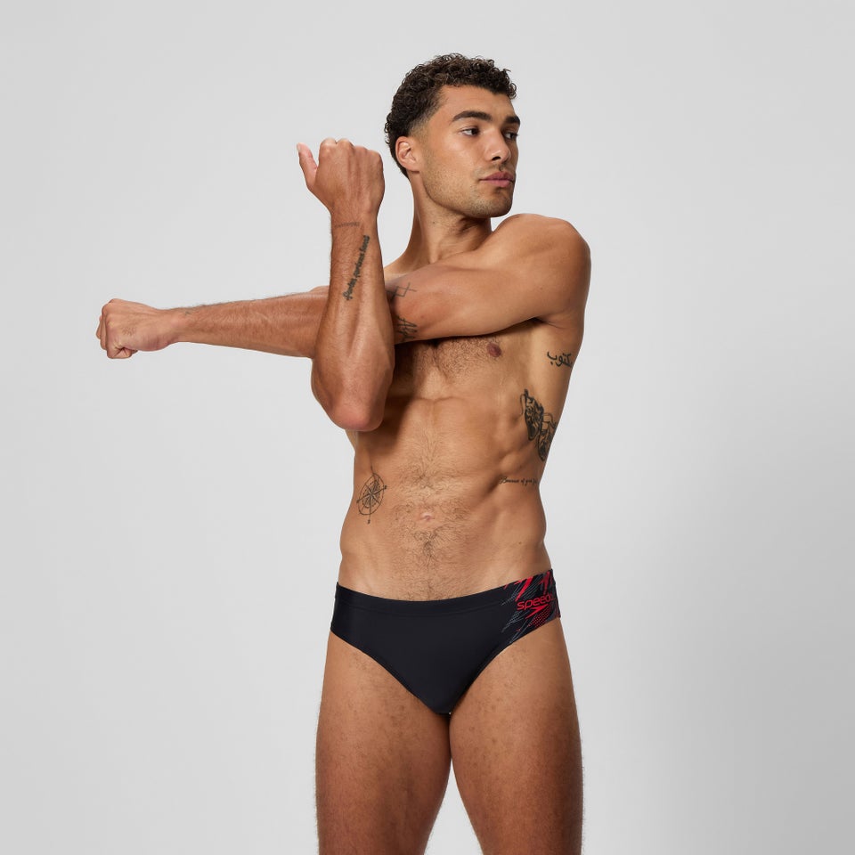 Men's Medley Logo Brief Black/Red