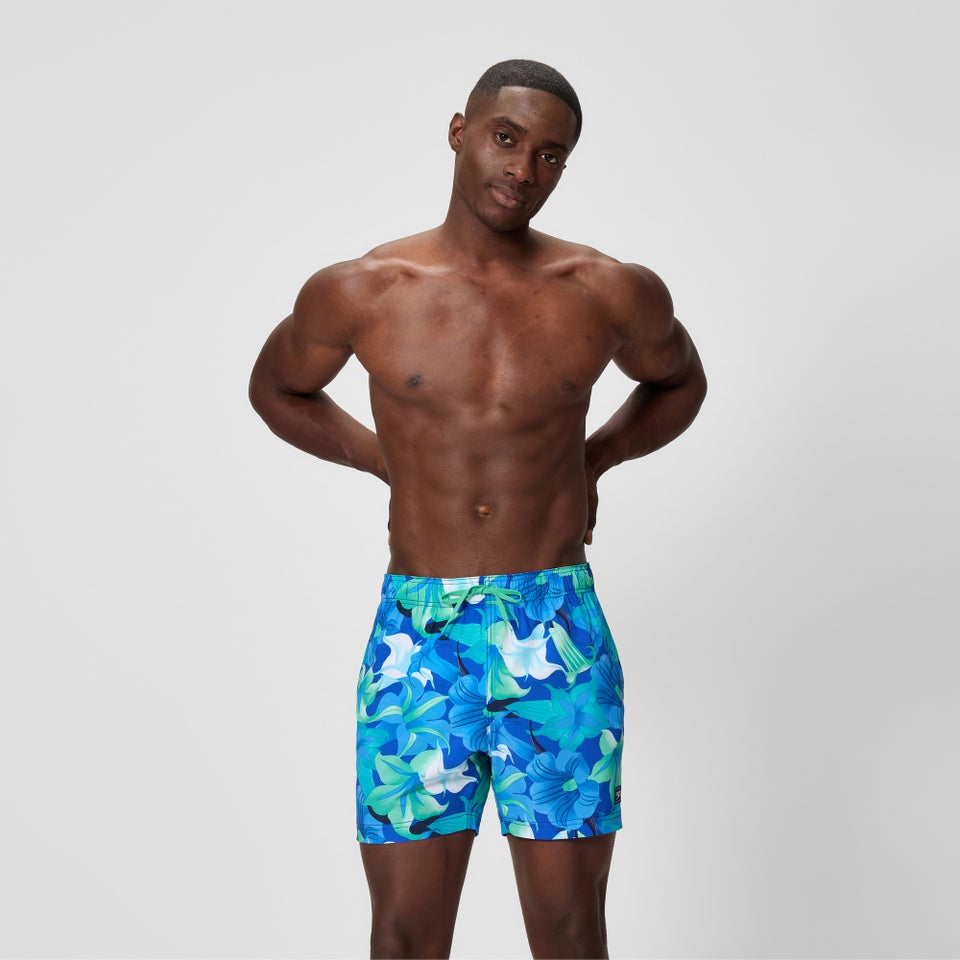 Men's Redondo Edge Printed 40cm Swim Shorts Blue