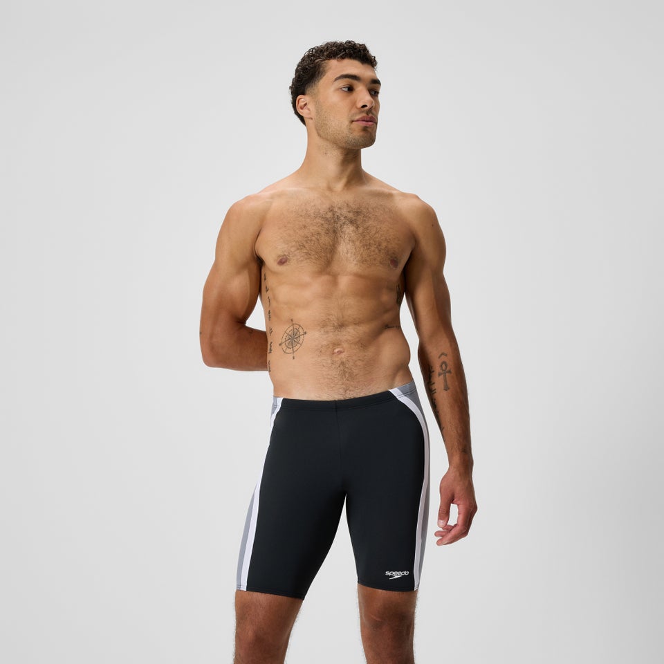 Men's Solid Splice Jammer Grey/Black
