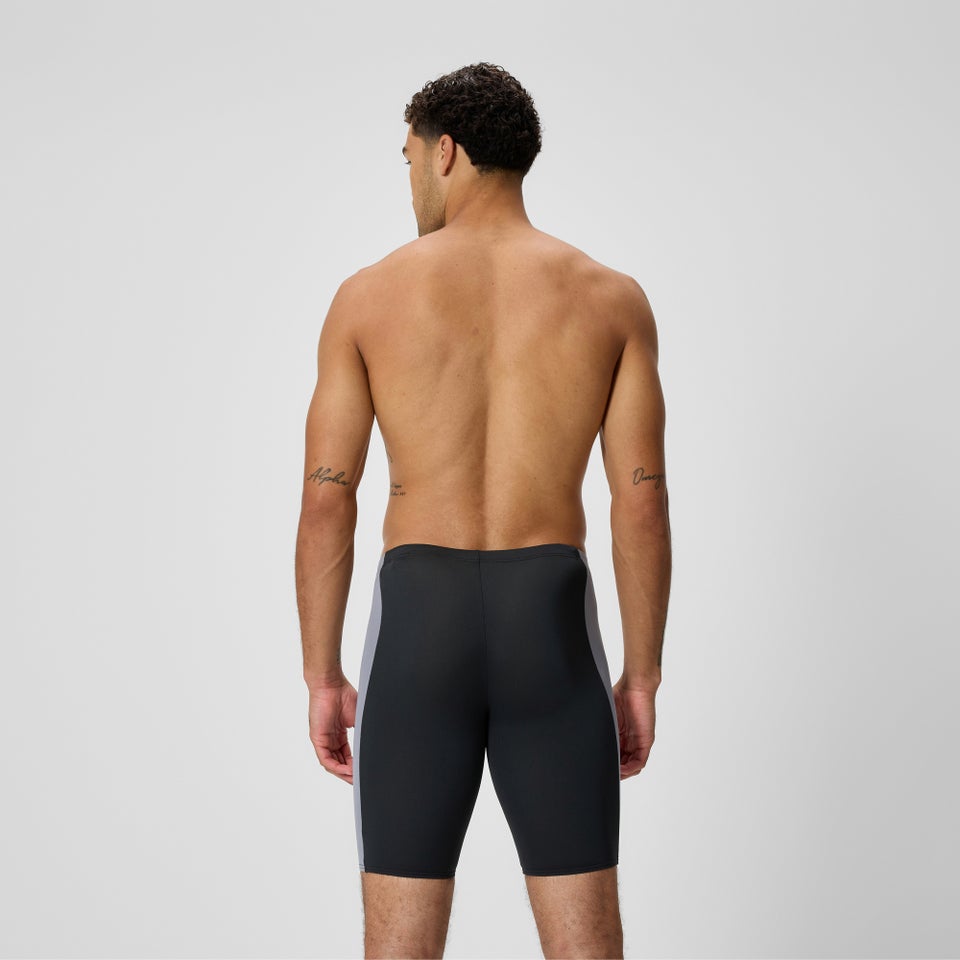 Men's Solid Splice Jammer Grey/Black