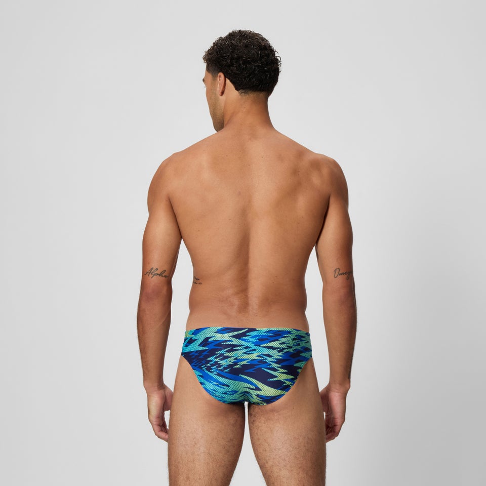 Men's Hyperboom Printed 6cm Brief Navy/Blue