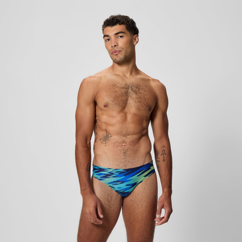 Men's Hyperboom Printed 6cm Brief Navy/Blue