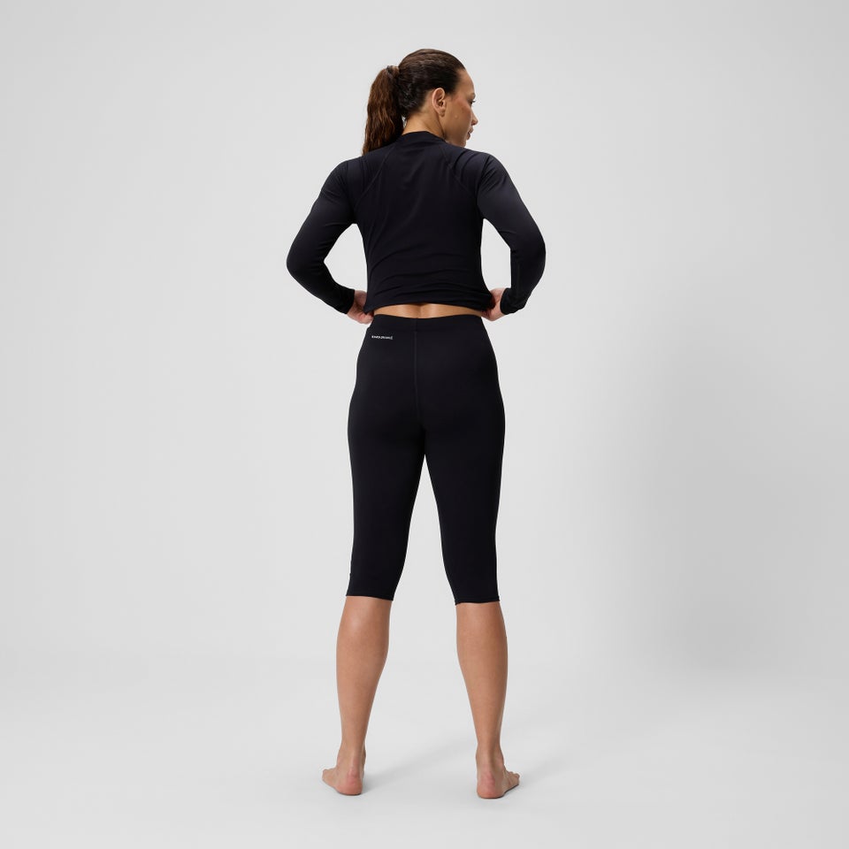 Women's Endurance+ Three Quarter Swim Legging Black