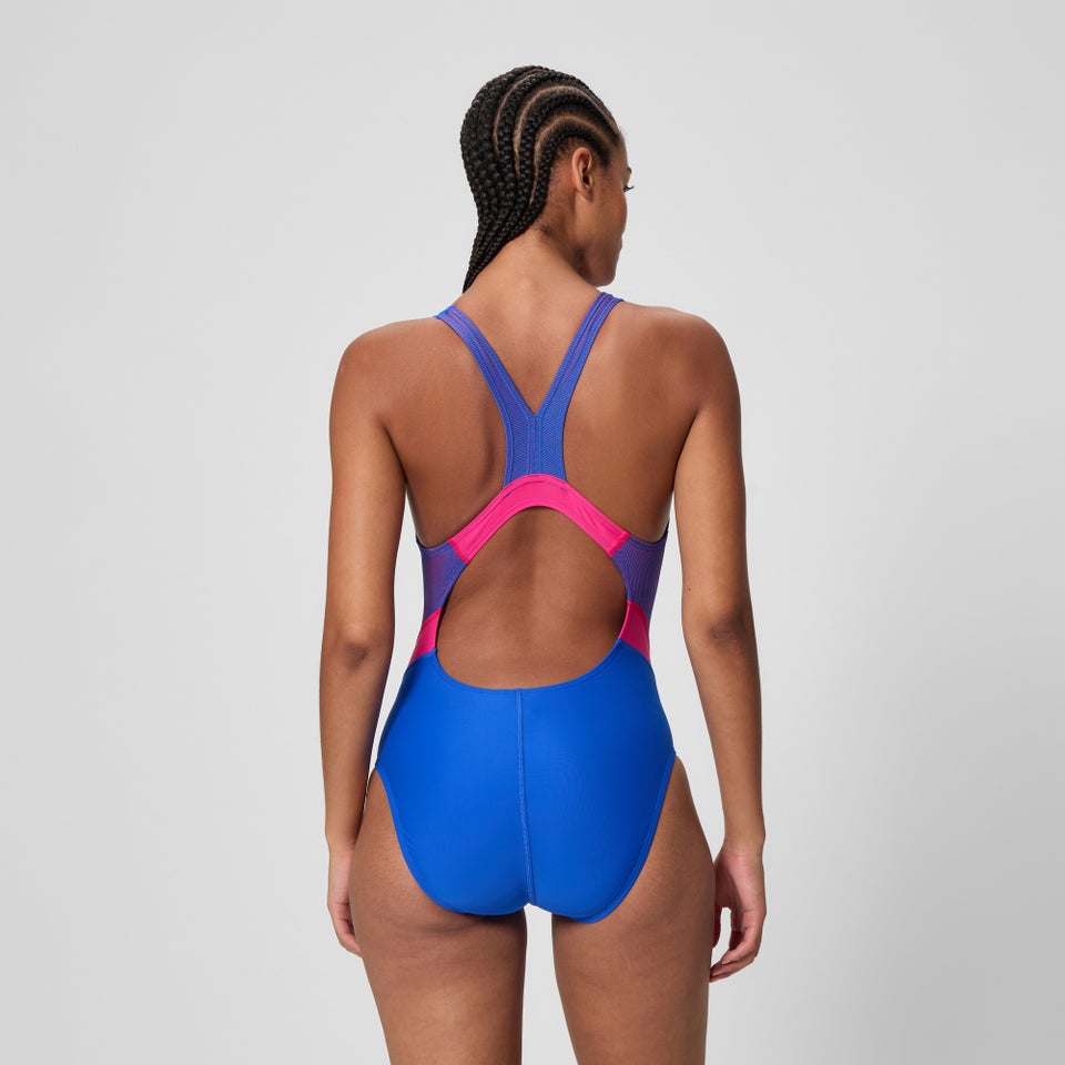 Women's Quantum Rib Splice Swimsuit Blue/Pink