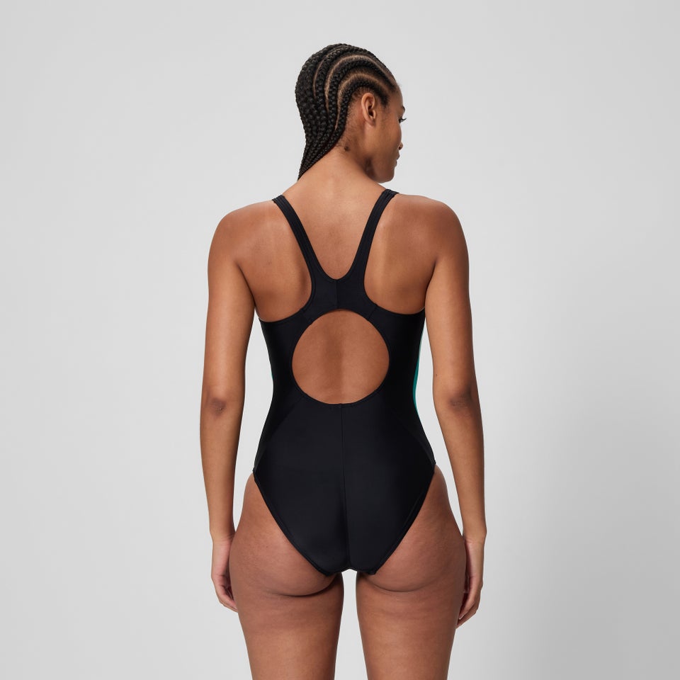 Women's Colourblock Splice 2.0 Swimsuit Black/Turquoise