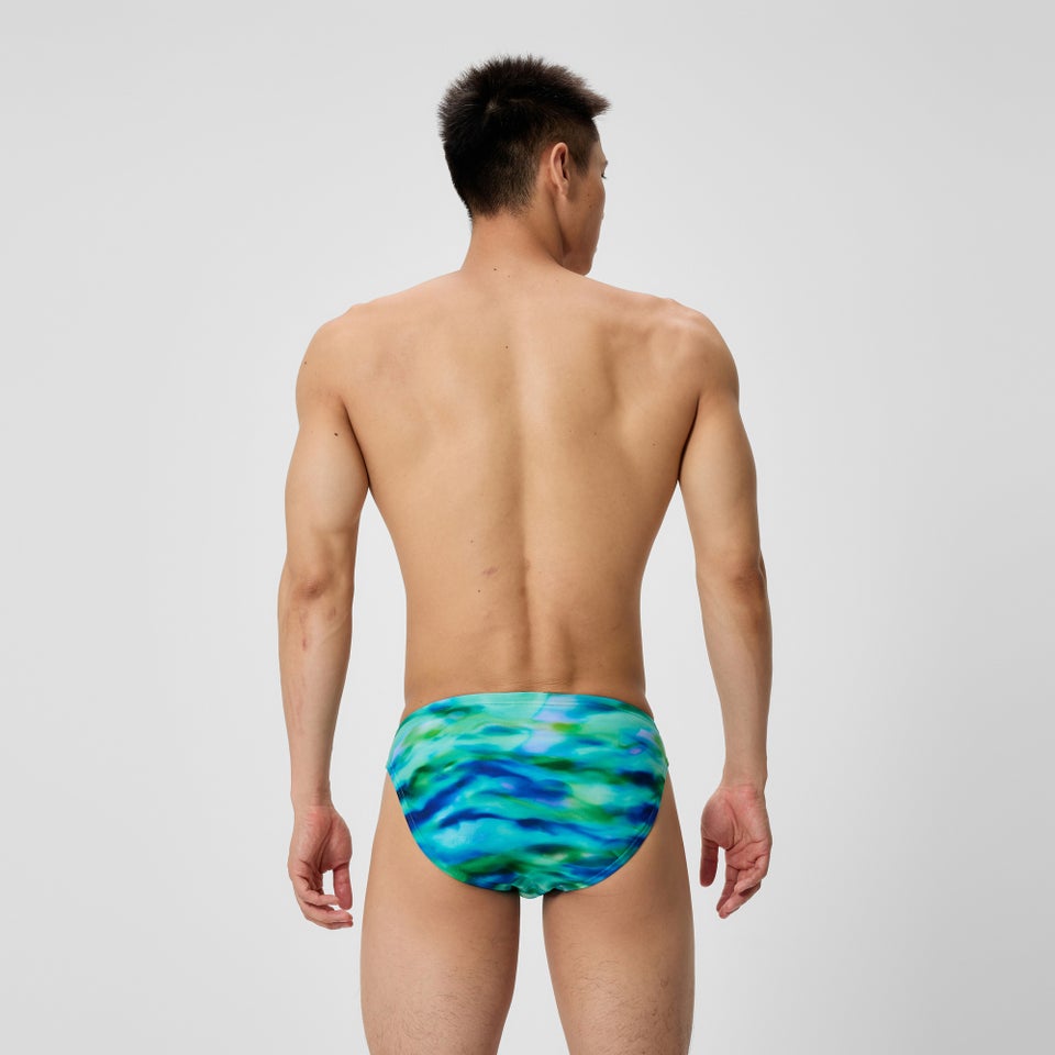 Men's Club Training Printed Brief Green/Blue