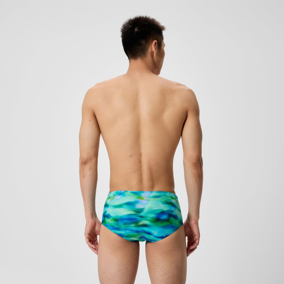Men's Club Training Printed Brief Green/Blue