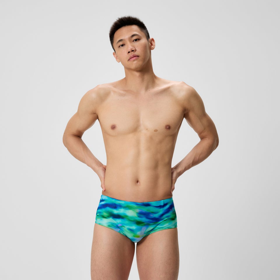 Men's Club Training Printed Brief Green/Blue