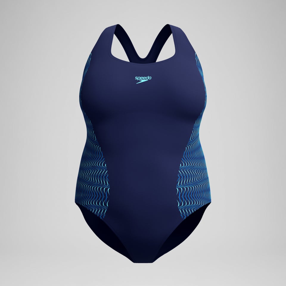 Women's Plus Size Medalist Placement Swimsuit Navy/Blue