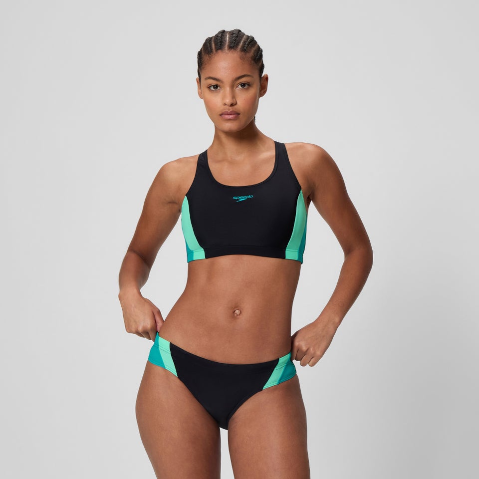 Women's Colourblock Splice 2.0 Bikini Set Black/Turquoise