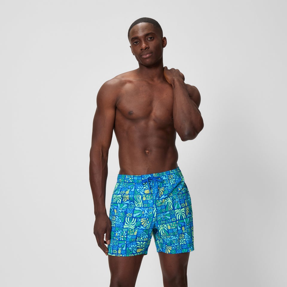 Men's Redondo Edge Printed 40cm Swim Shorts Blue