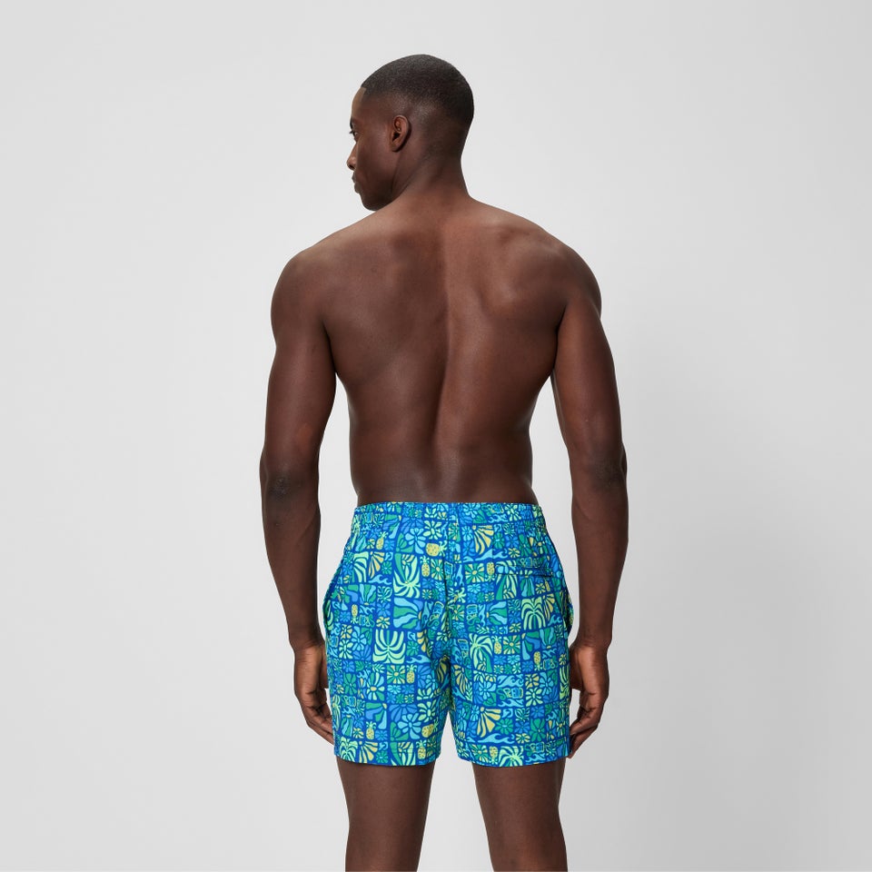 Men's Redondo Edge Printed 40cm Swim Shorts Blue